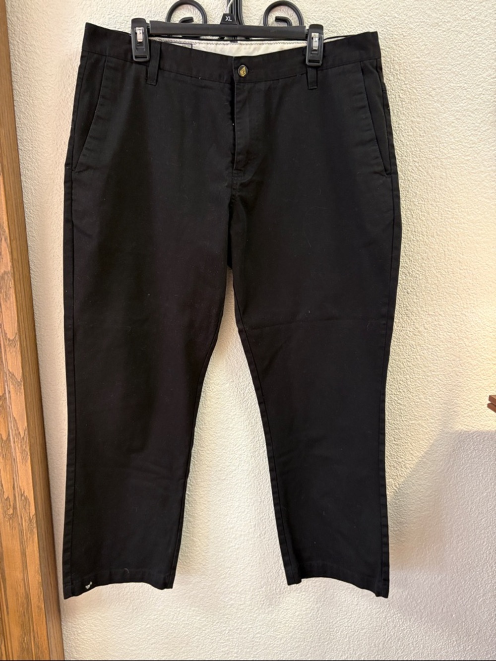 Volcom Black Straight Chino Pants - Classic Men's Fit